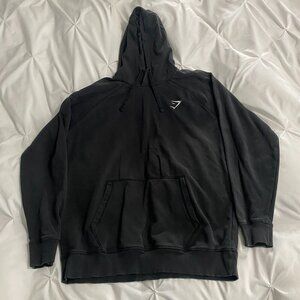 Gymshark Black on Black Pullover Hoodie Mens L